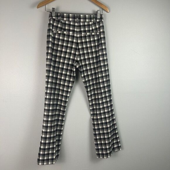 DEREK LAM 10 CROSBY CROP FLARE PLAID TROUSER - Picture 3 of 7